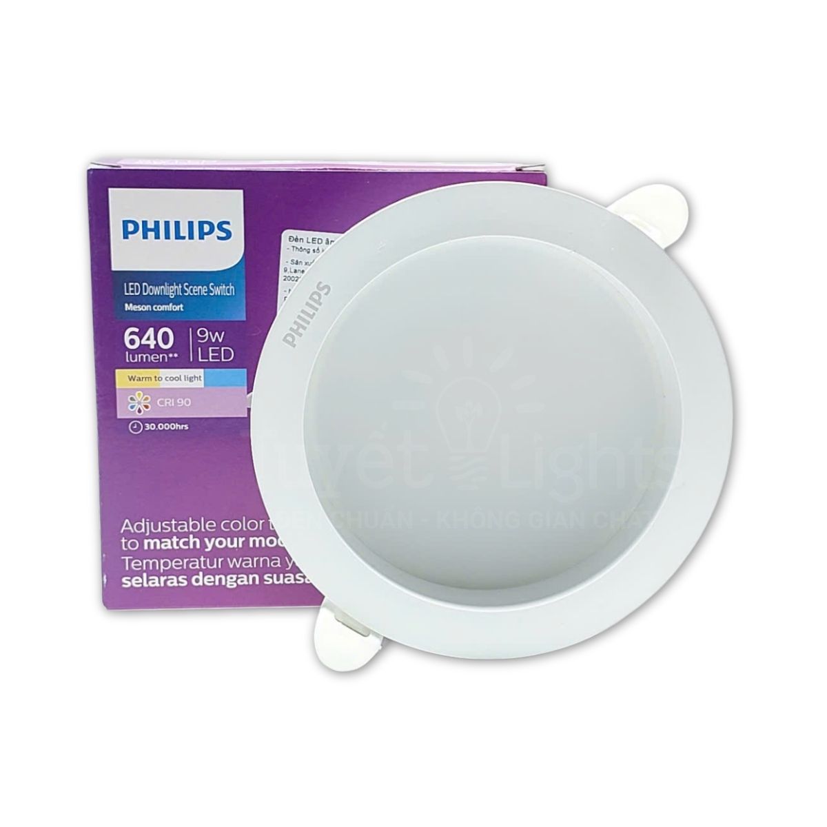 Âm Trần Philips Meson Comfort Chóa Sâu CRI90 | 9W (Φ100)