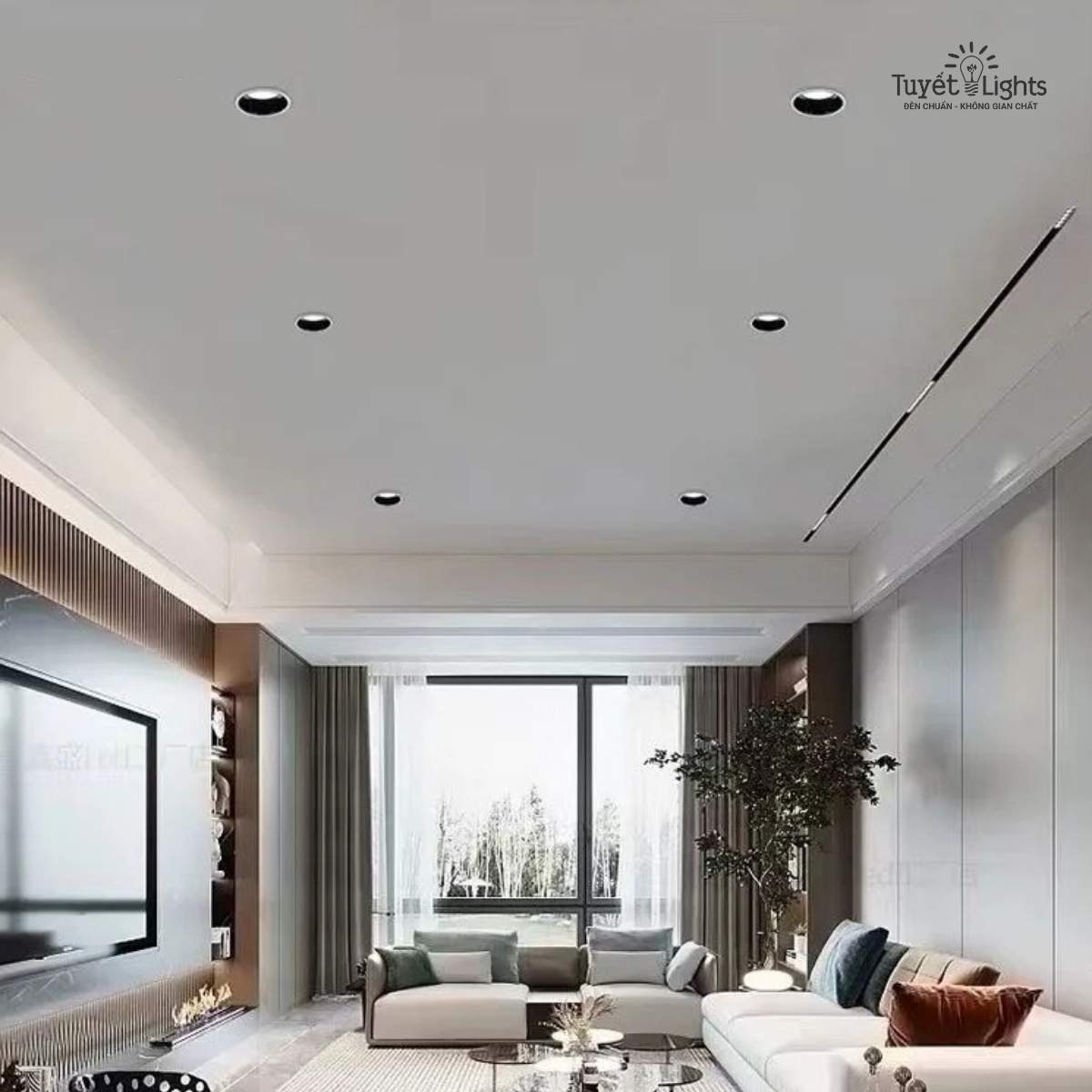 chiếu sáng phòng khách