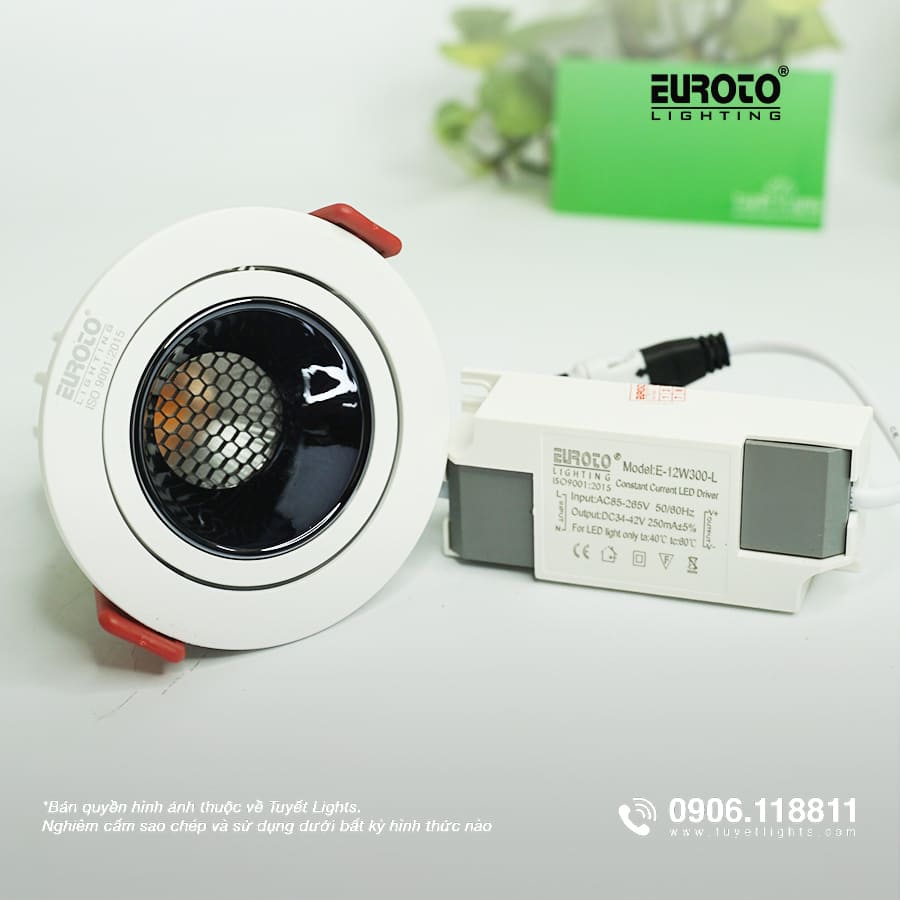 Đèn LED Âm Trần Euroto LA552 / 18W / Trắng