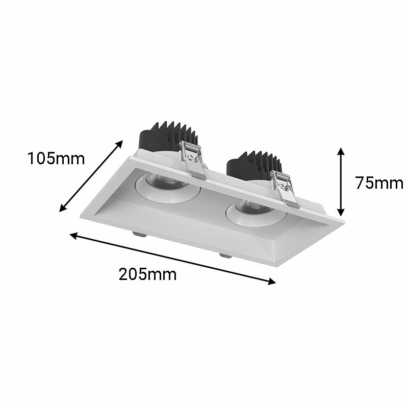 Philips – Đèn Âm Trần Đôi Downlight OEM 2x8W | TH-DLD1