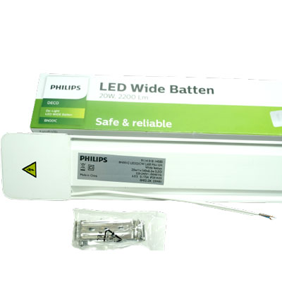 PHILIPS- Bộ Tuýp Liền Máng Bán Nguyệt BN001C LED20 3000/4000/6500K L600 BSU GM 20W