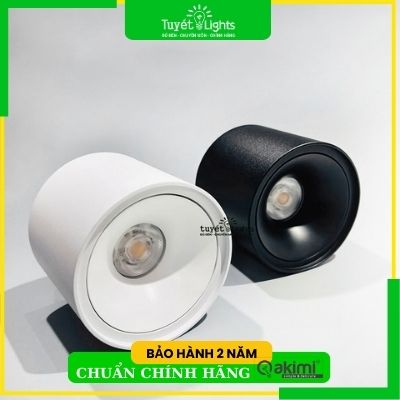 Đèn Lon Nổi Thân Trắng/Đen 12W Kazi Akimi 3000K/4000K