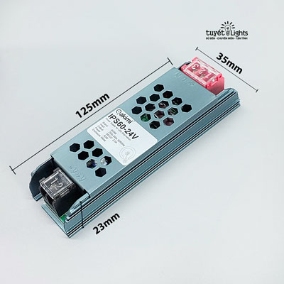Bộ Nguồn Dùng Cho Led Dây DC24V Trong Nhà AKIMI 60W | IPS60-24V
