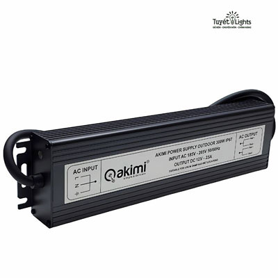 AKIMI- Bộ nguồn ngoài trời 300W Akimi IP67 dùng cho led 12V