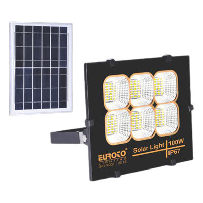 Đèn Pha LED Solar 100W EUROTO | SOLAR - 64.E