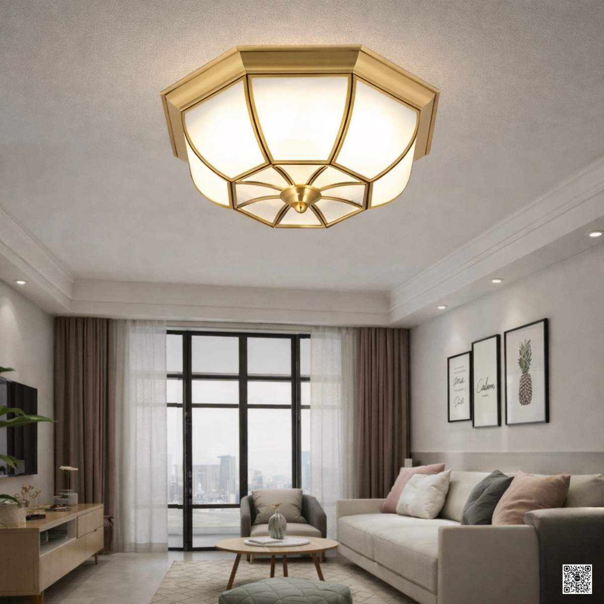 ADR- Ốp Trần Đồng Nguyên Chất&nbsp;Ø450 | MĐ-C6072/450