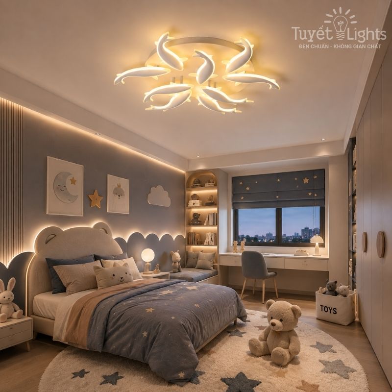 Kiểu dáng ốp trần – Gọn gàng và giàu tính trang trí