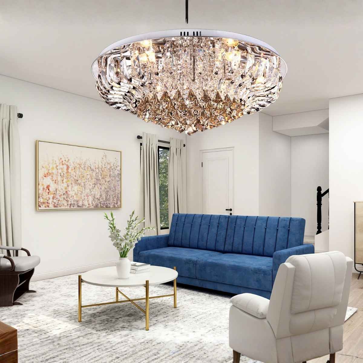 BNN- Ốp Trần Pha Lê Ø800 | OTPL3513T800