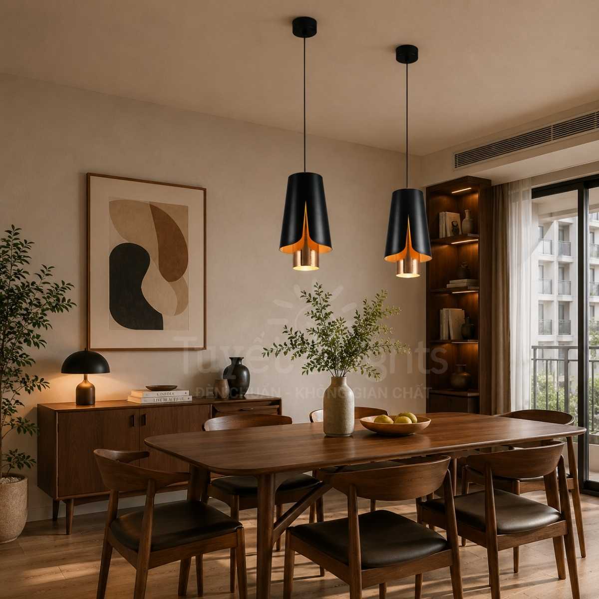 Màu đen mạnh mẽ, cá tính, phù hợp phong cách Industrial hoặc Modern.