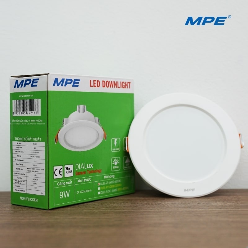 MPE - Âm Trần Đế Dày (3 Chế Độ) 9W | DLEL-9/3C