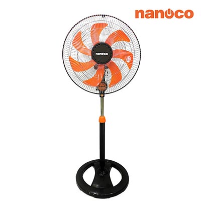 Nanoco - Quạt Đứng Màu Đen Cam - 7 Cánh Quạt Siêu Mát | NSF1607