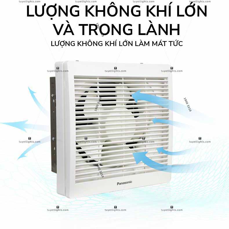 Panasonic - Quạt Hút Gắn Tường 1 Chiều - Có Màn Che | FV-20AL1