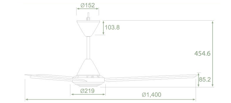 Kích thước Panasonic F-56NCL/S