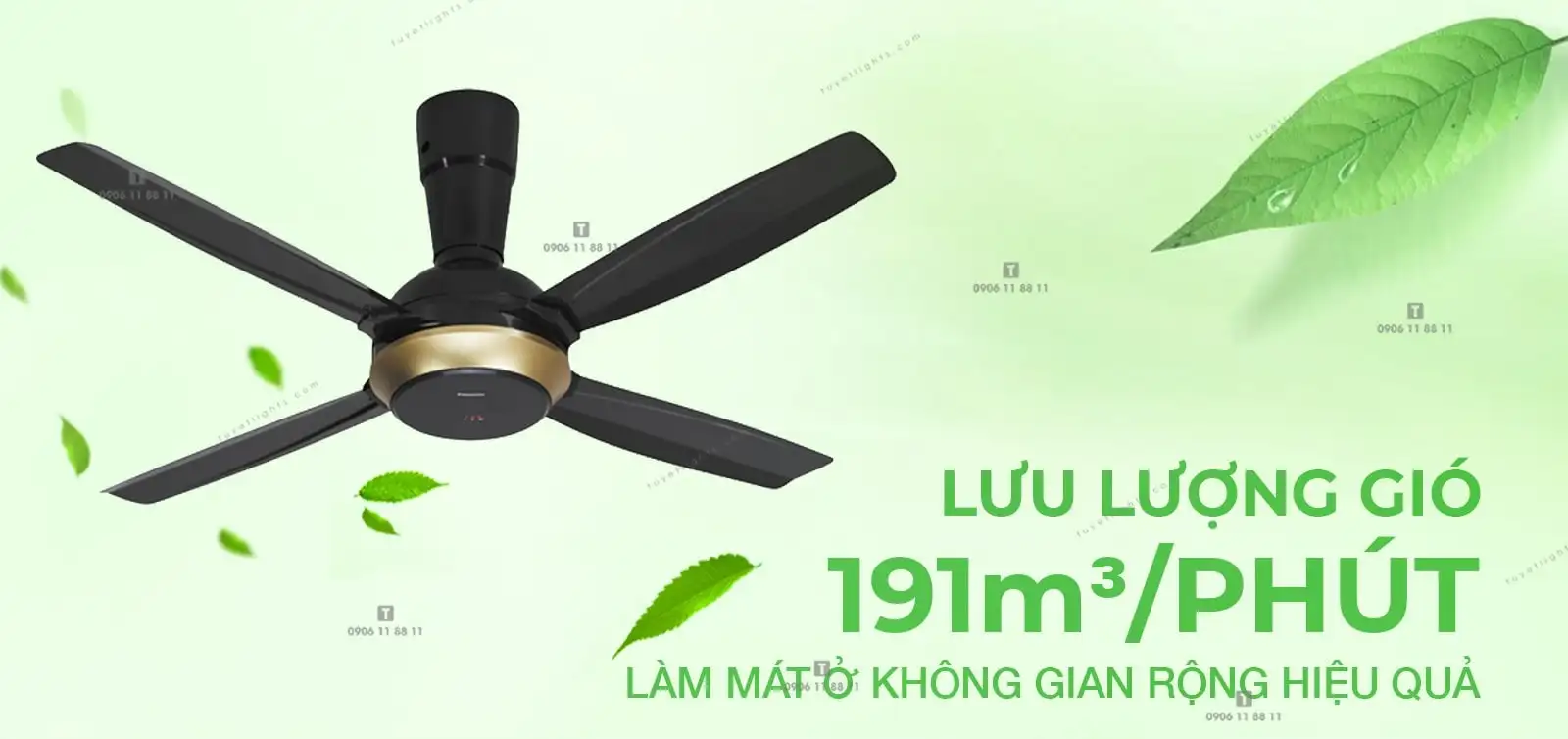 Lưu lượng gió 191m³/phút