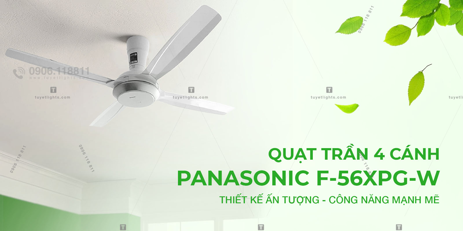 Quạt trần 4 cánh Panasonic F-56XPG-W