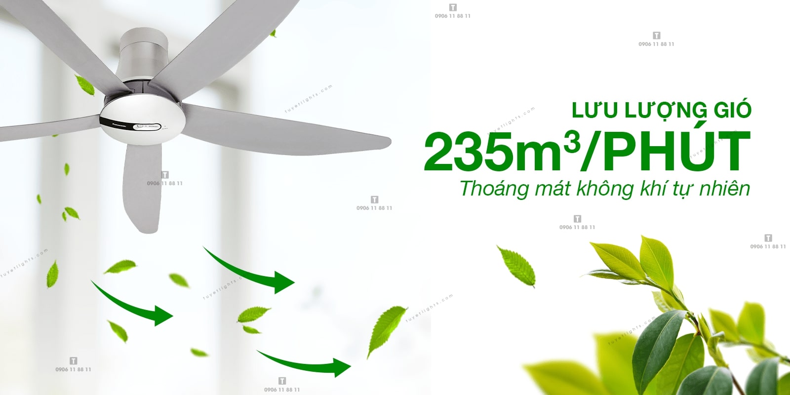 Lưu lượng gió 235m³/phút