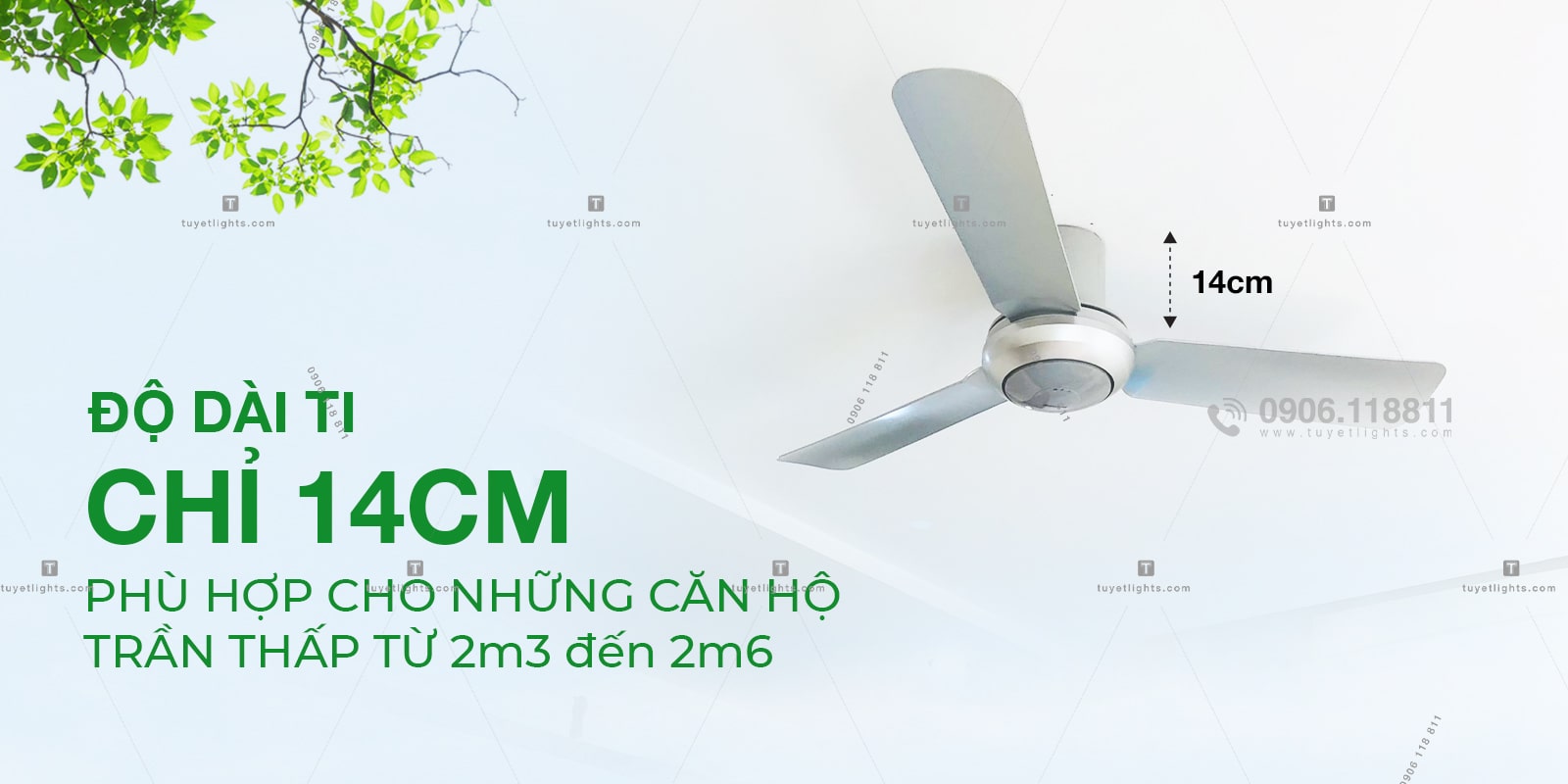 Độ dài ti chỉ 14cm