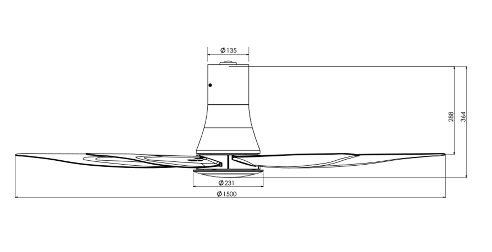 Quạt trần Panasonic 5 cánh F-60TDN