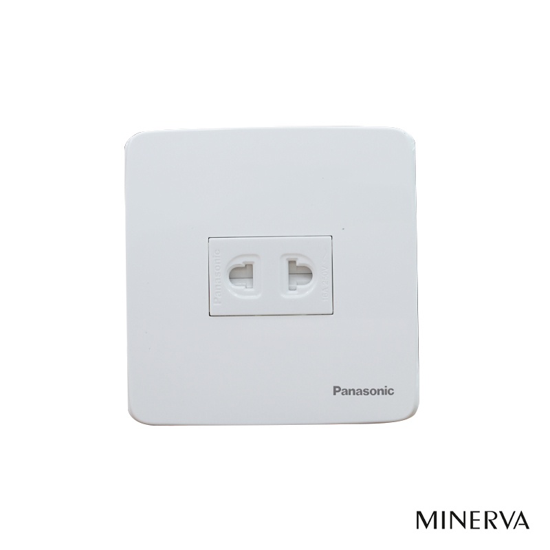 Panasonic Minerva - Bộ 1 Ổ cắm đơn 2 chấu - Màu Trắng | WEV1081SW / WMT7811-VN