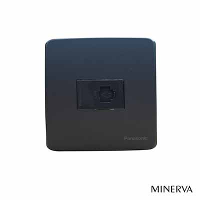 Panasonic Minerva - Bộ Ổ Cắm Mạng CAT5 - Màu Xám Ánh Kim | WEV2488H-CAT5 / WNT7811MYH-VN