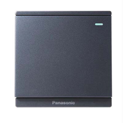 Panasonic Moderva - Bộ 1 Công Tắc B, 1 Chiều, Bắt Vít Có Chỉ Báo Dạ Quang Màu Xám Ánh Kim&nbsp; WMF511MYH-1VN