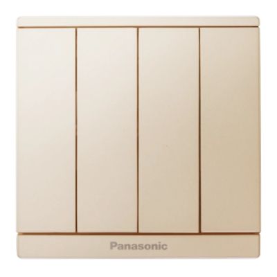 Panasonic Moderva - Bộ 4 Công Tắc C, 2 Chiều, Bắt Vít Màu Vàng Ánh Kim | WMF508MYZ-VN