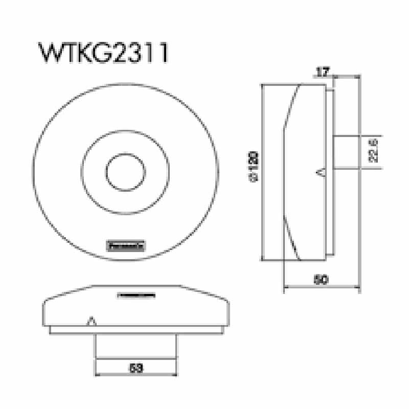 Panasonic - Thiết Bị Cảm Ứng Gắn Trần Chiếu Sáng | WTKG2311