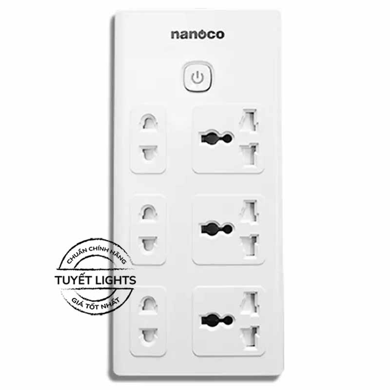 Nanoco Ổ Cắm Có Dây - 3 Ổ Cắm Đa Năng 3 Ổ Cắm Đa Năng Và 1 Công Tắc | NES3332-3