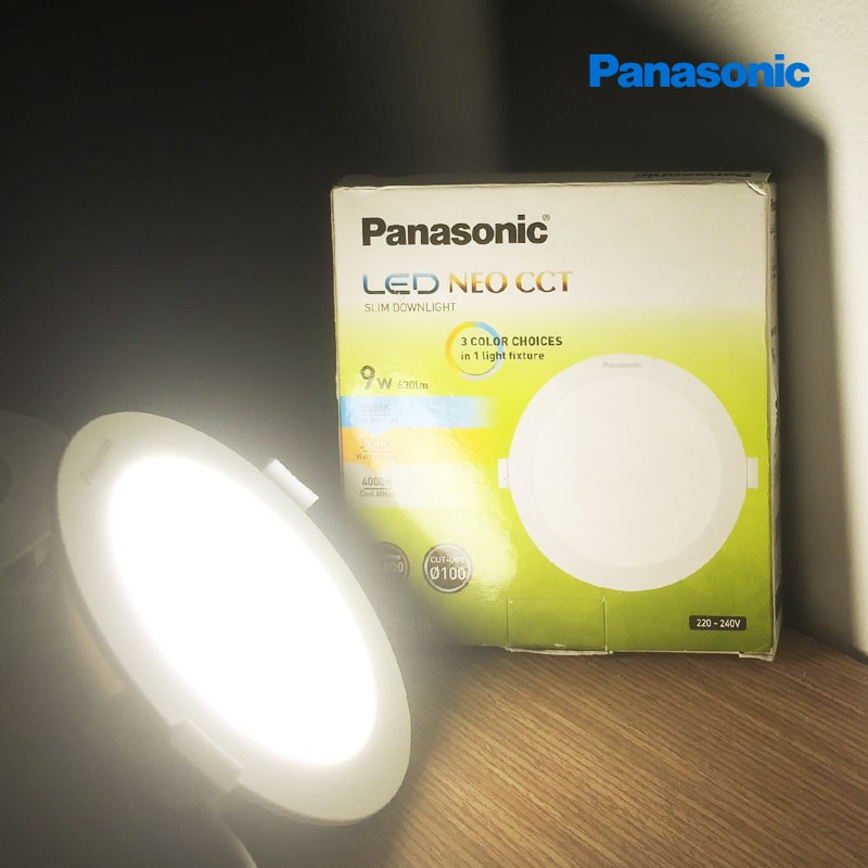 Đèn LED Âm Trần Panasonic Neo Slim Tròn NNP72276 9W 3 Chế Độ
