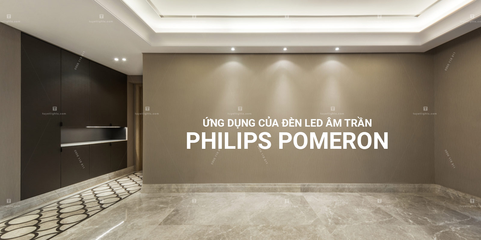 Ứng dụng đèn âm trần Philips Pomeron