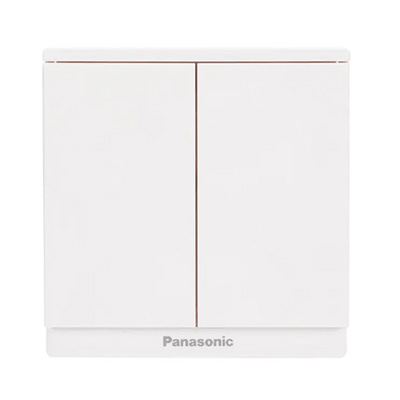 Panasonic Moderva - Bộ 2 Công Tắc E, Đảo chiều, Bắt Vít Màu Trắng | WMF596-VN