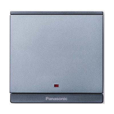 Panasonic Moderva - Bộ 1 Công Tắc D, Bắt Vít, Có Đèn Báo Màu Xám Ánh Kim | WMFV503307MYH