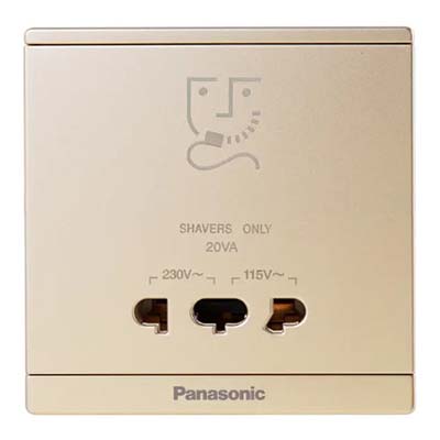 Panasonic Moderva - Ổ Cắm Máy Cạo Râu Màu Vàng Ánh Kim | WMF132MYZ-VN