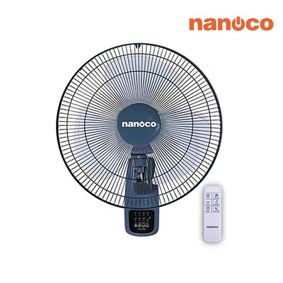 Nanoco - Quạt Treo Tường - Màu Xanh - Có Remote | NWF1610RC-BL