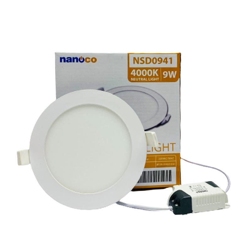Đèn LED Downlight Nanoco siêu mỏng 9W - 3000K | NSD0931.XK