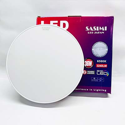SASIMI - Ốp Trần Tròn Viền Trắng Modern 36W - 6500K | SAS-M36R.W