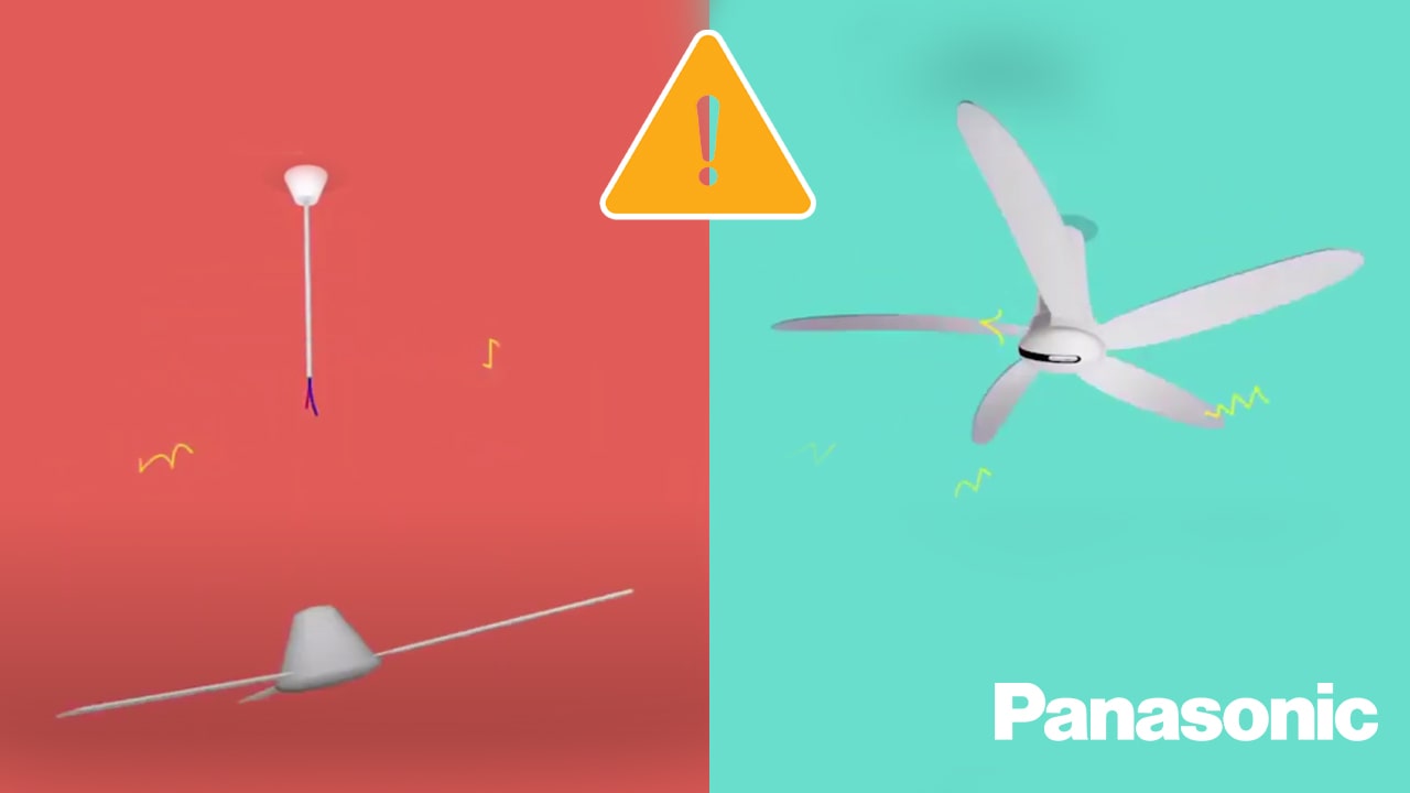 Quạt trần Panasonic – Thương hiệu giúp bạn giải quyết nỗi lo quạt trần rơi