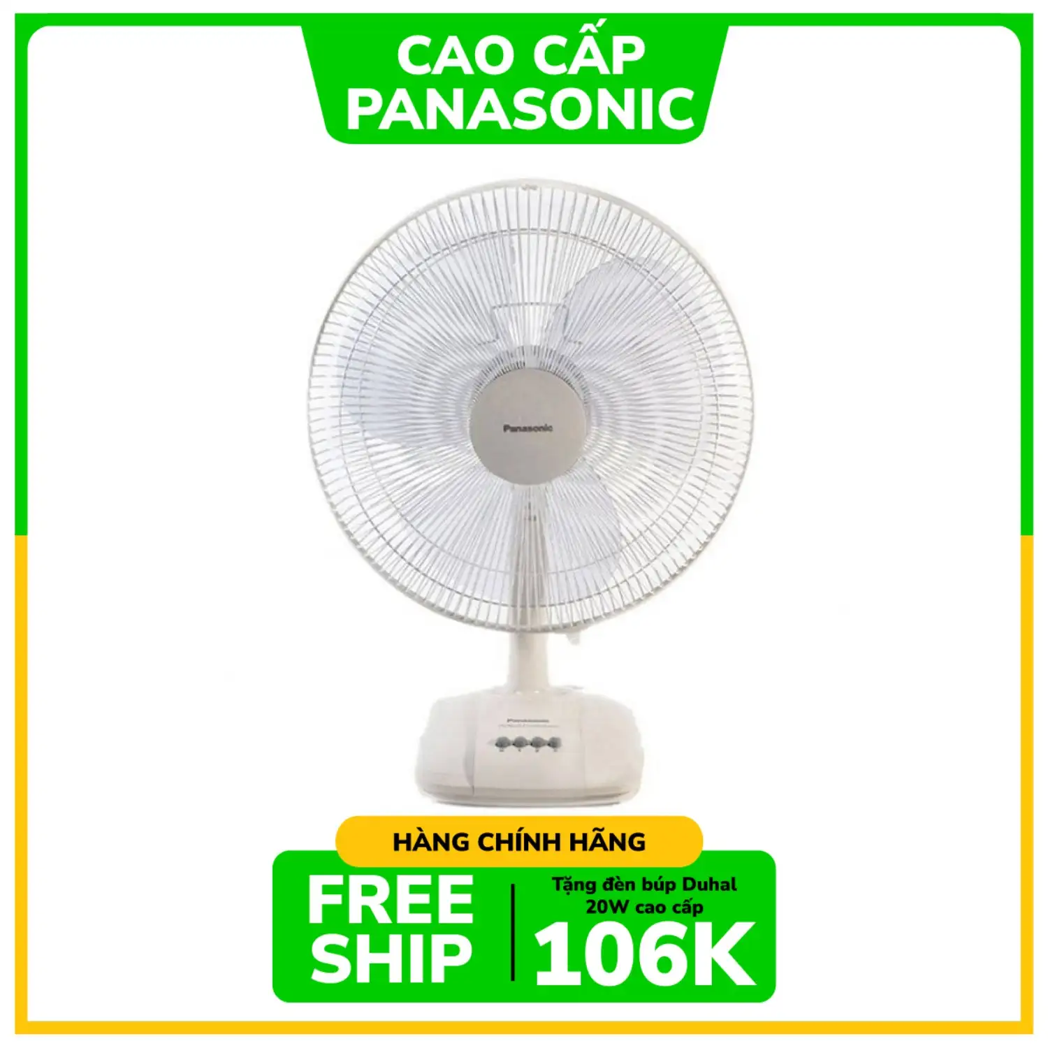 Quạt bàn Panasonic F-400CI - Màu trắng ngà, công suất 48W