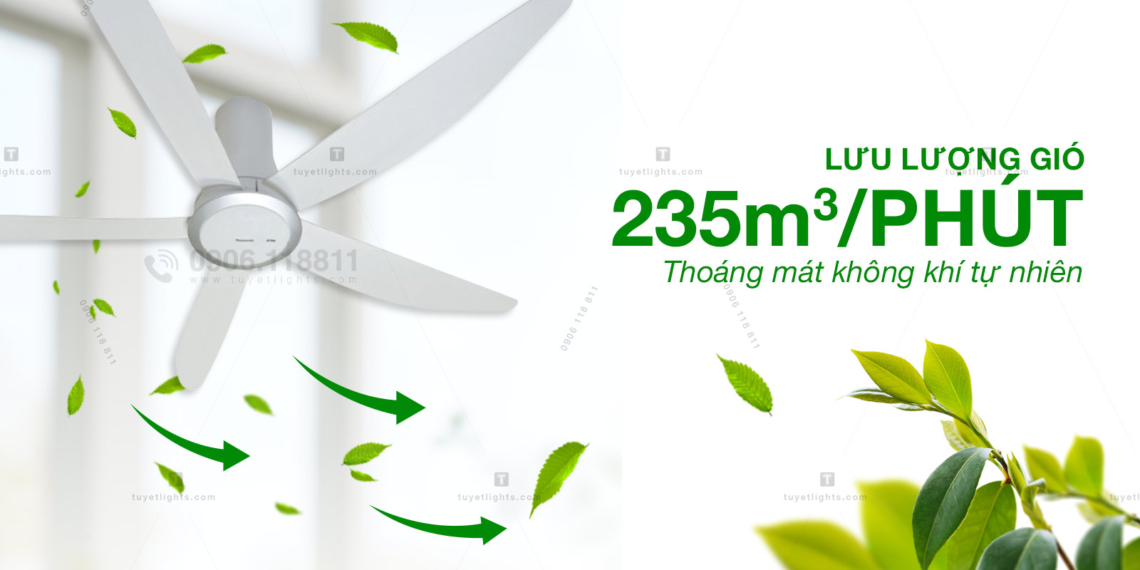 Lưu lượng gió 235m³/phút