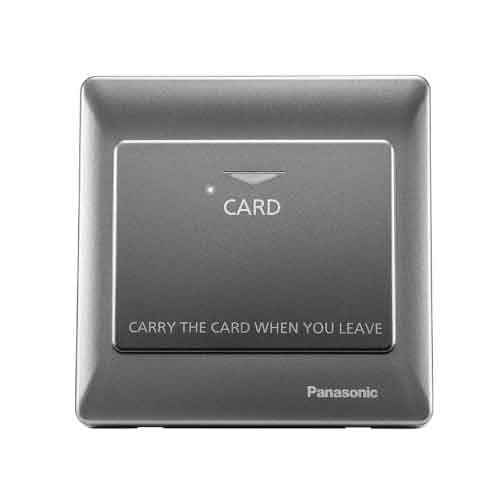 Panasonic Minerva - Bộ Công Tắc Thẻ - Màu Xám Ánh Kim | WEC5781MYH-VN