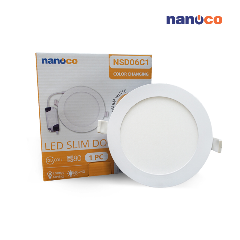 Âm trần siêu mỏng Nanoco Slim / 12W (3 chế độ)