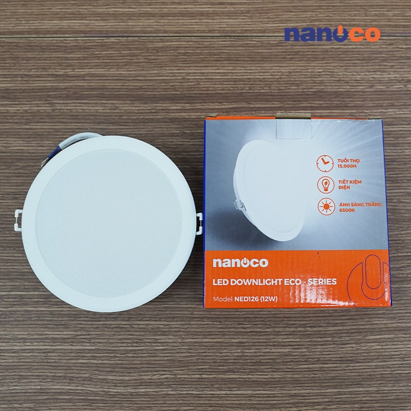Âm trần siêu mỏng Nanoco Eco Series / 12W (3 chế độ)