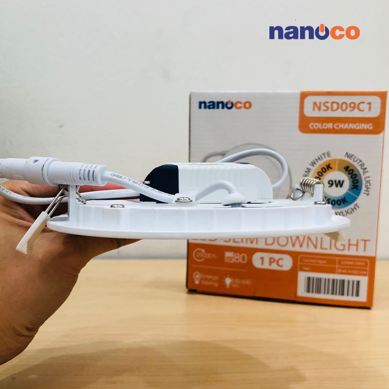 Âm trần siêu mỏng Nanoco Slim / 9W (3 chế độ)