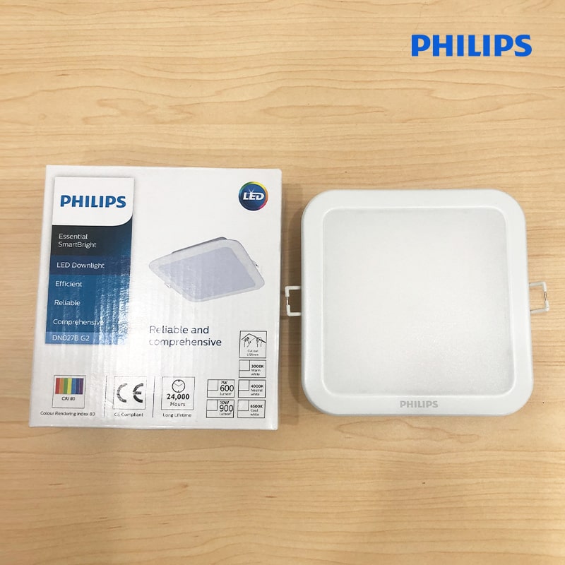 Đèn Âm Trần (Vuông) Philips Essential / 10W - Sản Phẩm Cao Cấp