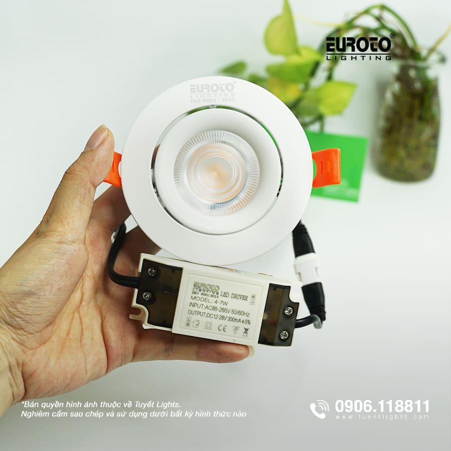 Đèn LED Âm Trần Euroto 10W / LA482 / Trắng