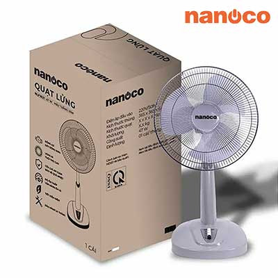 Nanoco - Quạt Lửng Màu Xám - 3 Cánh Quạt, 3 Cấp Độ Gió | NLF1621