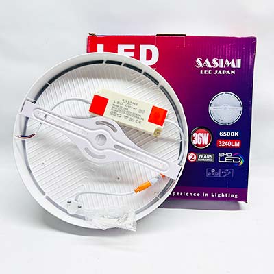 SASIMI - Ốp trần tròn viền trắng Modern 36W - 6500K | SAS-M36R.W