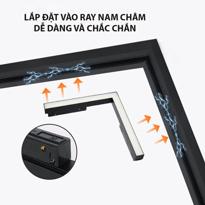 Đèn Ray Nam Châm Góc Vuông 36W Akimi Series 3 | 4000K
