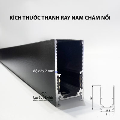 Thanh Ray Nam Châm Nổi Series 3.0 C200 L2000 | AKS3-36 - Akimi